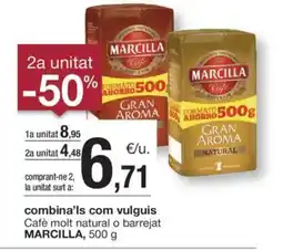 BonpreuEsclat MARCILLA Cafè molt natural o barrejat oferta