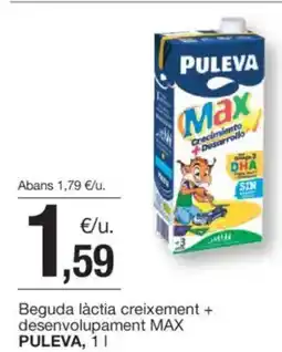 BonpreuEsclat MAX PULEVA Beguda làctia creixement + desenvolupament oferta