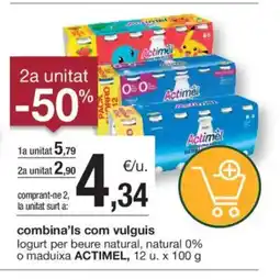 BonpreuEsclat ACTIMEL logurt per beure natural, natural 0% oferta
