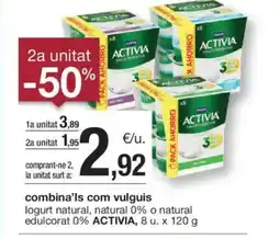 BonpreuEsclat ACTIVIA logurt natural, natural 0% o natural edulcorat 0% oferta