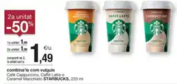 BonpreuEsclat STARBUCKS Cafè Cappuccino, Caffè Latte o Caramel Macchiato oferta