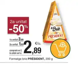 BonpreuEsclat PRÉSIDENT Formatge brie oferta