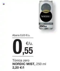 BonpreuEsclat NORDIC MIST Tònica zero oferta