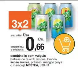 BonpreuEsclat NESTEA Refresc de te amb llimona, llimona sense sucres, préssec, mango i pinya o maracujá oferta