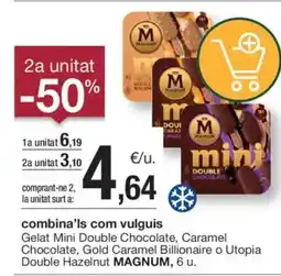 BonpreuEsclat MAGNUM Gelat Mini Double Chocolate, Caramel Chocolate, Gold Caramel Billionaire o Utopia Double Hazelnut oferta