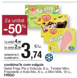 BonpreuEsclat Gelat Frigo Pie o Drácula Twister Mini Frigodedo o Kids Mix o Mini Milk oferta