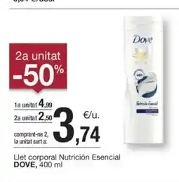 BonpreuEsclat DOVE Llet corporal Nutrición Esencial oferta