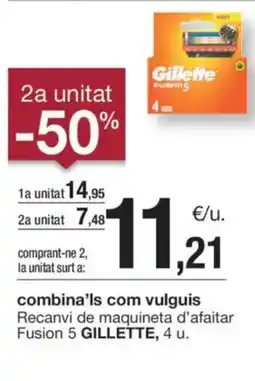 BonpreuEsclat GILLETTE Recanvi de maquineta d'afaitar Fusion 5 oferta
