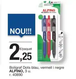 BonpreuEsclat ALPINO Bolígraf Dots blau, vermell i negre oferta