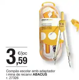 BonpreuEsclat ABACUS Compàs escolar amb adaptador i mina de recanvi oferta