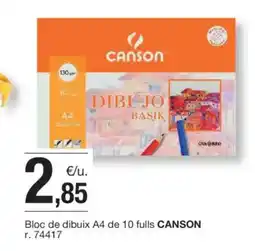 BonpreuEsclat CANSON Bloc de dibuix A4 de 10 fulls oferta