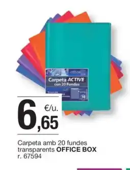 BonpreuEsclat OFFICE BOX Carpeta amb 20 fundes transparents oferta