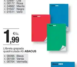 BonpreuEsclat ABACUS Llibreta grapada quadriculada A5 oferta