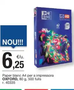BonpreuEsclat OXFORD Paper blanc A4 per a impressora oferta