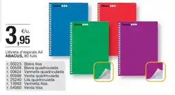 BonpreuEsclat ABACUS Llibreta d'espirals A4 oferta
