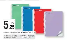 BonpreuEsclat ABACUS Llibreta d'espirals A4 oferta