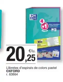 BonpreuEsclat OXFORD Llibretes d'espirals de colors pastel oferta