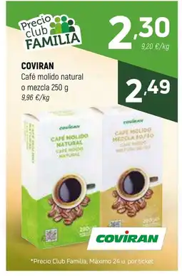 Coviran COVIRAN Café molido natural o mezcla oferta