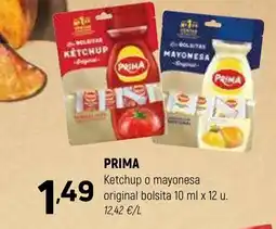 Coviran PRIMA Ketchup o mayonesa original bolsita oferta