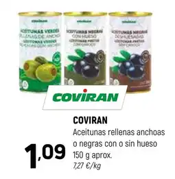 Coviran COVIRAN Aceitunas rellenas anchoas o negras con o sin hueso oferta