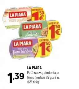 Coviran LA PIARA Paté suave, pimienta o finas hierbas oferta