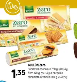 Coviran GULLÓN Zero Sándwich chocolate oferta