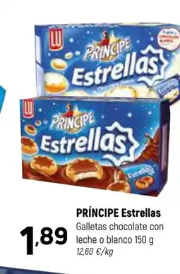 Coviran PRÍNCIPE Estrellas Galletas chocolate con leche o blanco oferta