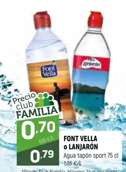 Coviran FONT VELLA O LANJARÓN Agua tapón sport oferta