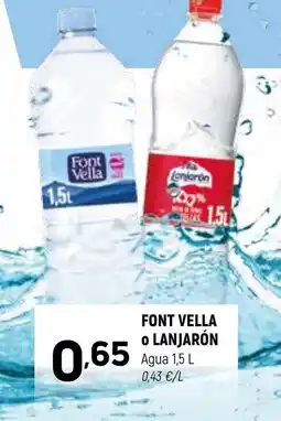 Coviran FONT VELLA O LANJARÓN Agua oferta