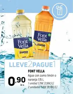 Coviran FONT VELLA Agua con zumo limón o naranja oferta