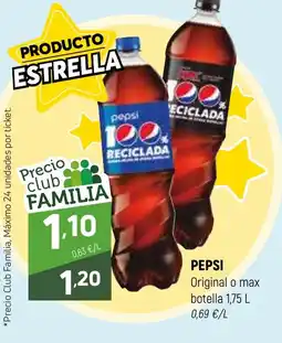 Coviran PEPSI Original o max botella oferta