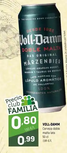 Coviran VOLL-DAMM Cerveza doble oferta
