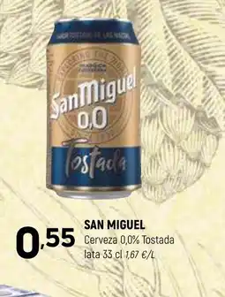 Coviran SAN MIGUEL Cerveza 0,0% Tostada lata oferta