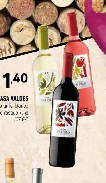 Coviran CASA VALDES Vino tinto, blanco o rosado oferta