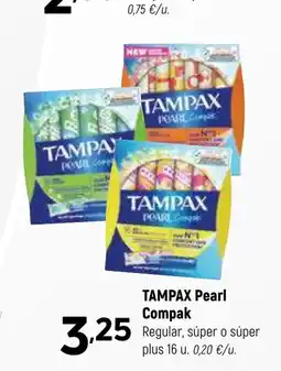 Coviran TAMPAX Pearl Compak Regular, súper o súper plus oferta