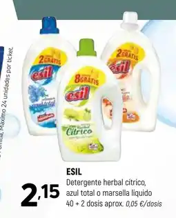 Coviran ESIL Detergente herbal cítrico, azul total o marsella líquido oferta