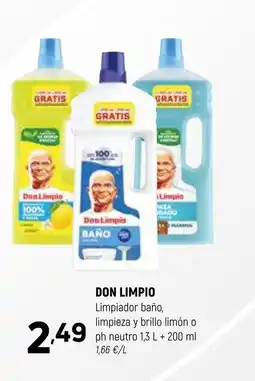 Coviran DON LIMPIO Limpiador baño, limpieza y brillo limón o ph neutro oferta