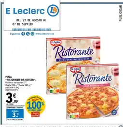 E.Leclerc RISTORANTE DR OETKER Pizza oferta