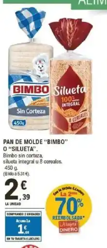 E.Leclerc BIMBO Pan de molde o silueta oferta