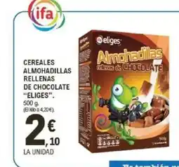E.Leclerc ELIGES Cereales almohadillas rellenas de chocolate oferta