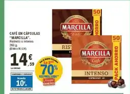 E.Leclerc MARCILLA Café en cápsulas oferta