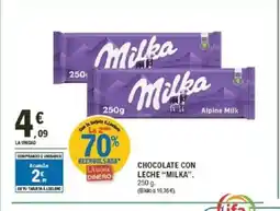 E.Leclerc MILKA Chocolate con leche oferta