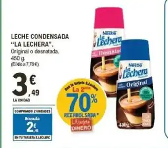 E.Leclerc LA LECHERA Leche condensada oferta