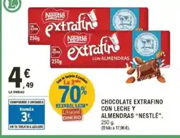 E.Leclerc NESTLÉ Chocolate extrafino con leche y almendras oferta