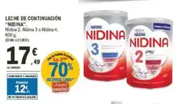 E.Leclerc NIDINA Leche de continuación oferta