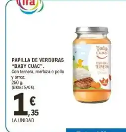 E.Leclerc BABY CUAC Papilla de verduras oferta