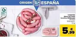 Carrefour Market Longaniza blanca de cerdo Carrefour El Mercado oferta