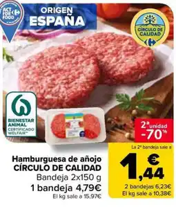 Carrefour Market CÍRCULO DE CALIDAD Hamburguesa de añojo oferta