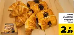 Carrefour Market Bandeja de 4 croissant de mantequilla y 4 napolitanas de chocolate oferta