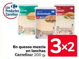 Carrefour Market En quesos mezcla en lonchas Carrefour oferta